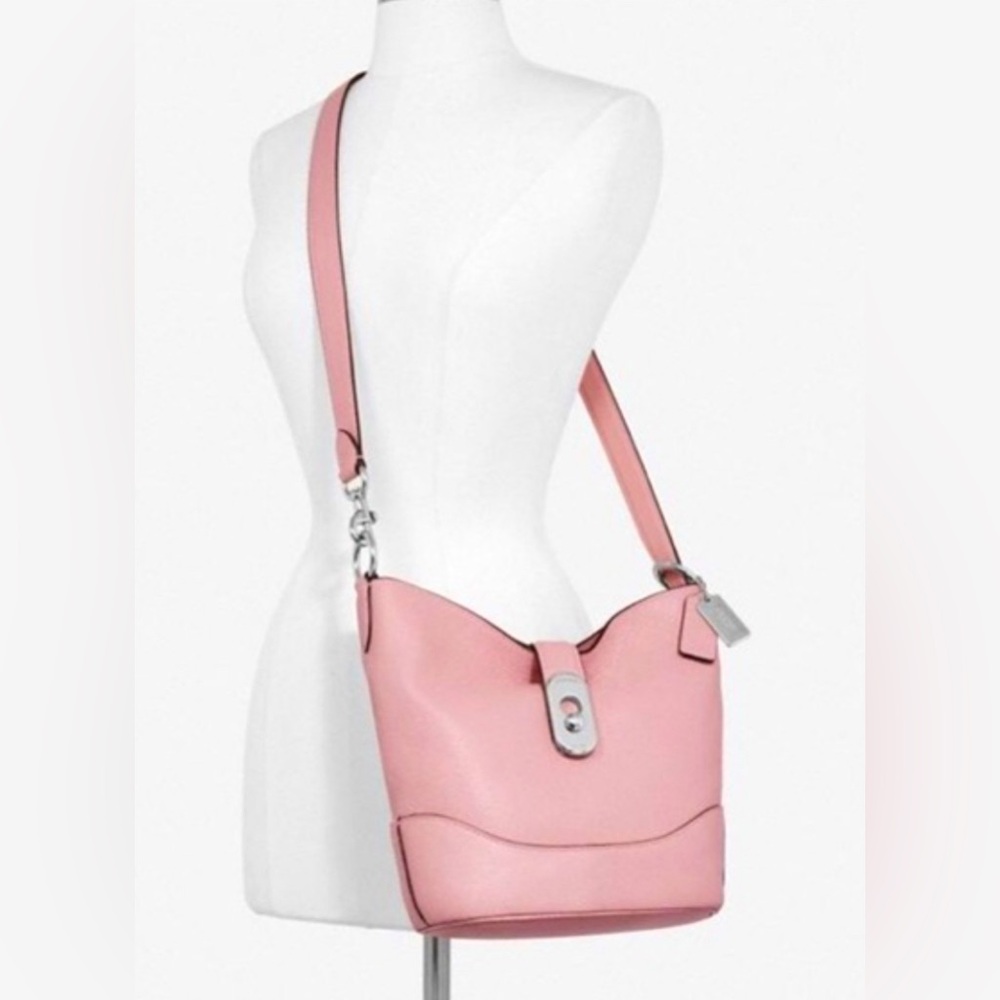 Coach Amber Satchel Crossbody - Pink Leather